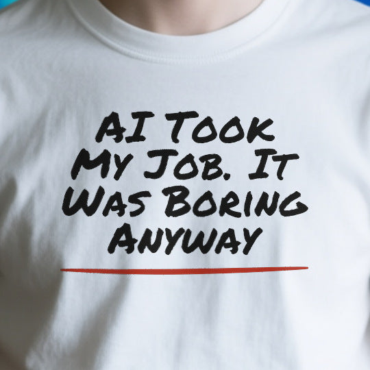 Close-up of the ODDBB8277C3C print on a white unisex t-shirt