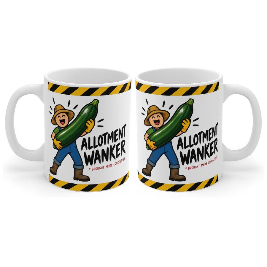 Allotment Wanker mug, handle right