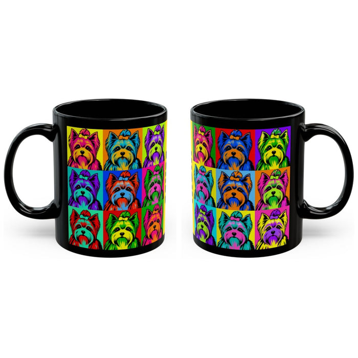 Yorkshire Terrier Pop Art mug, handle right