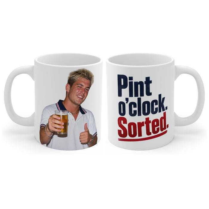 Pint o'clock. Sorted. mug, handle right