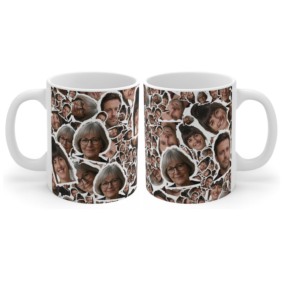 Face Mash Photo Mug mug, handle right