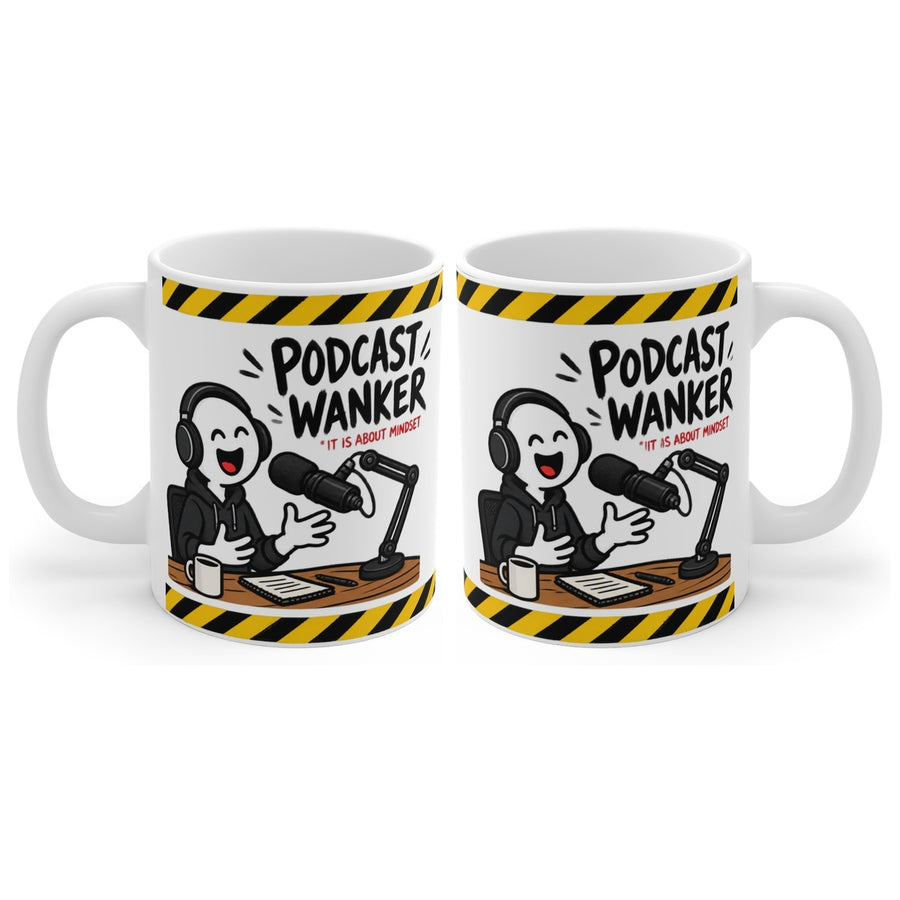 Podcast Wanker mug, handle right