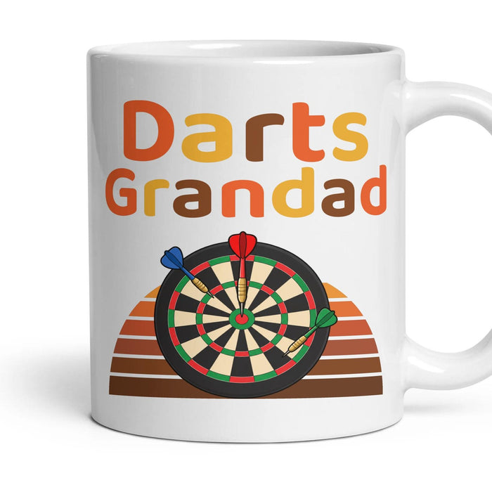 Darts Grandad mug, 11oz white ceramic, handle right