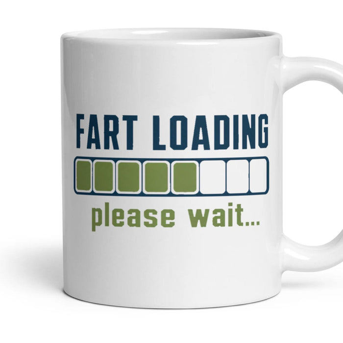 FART LOADING
please wait... mug, 11oz white ceramic, handle right