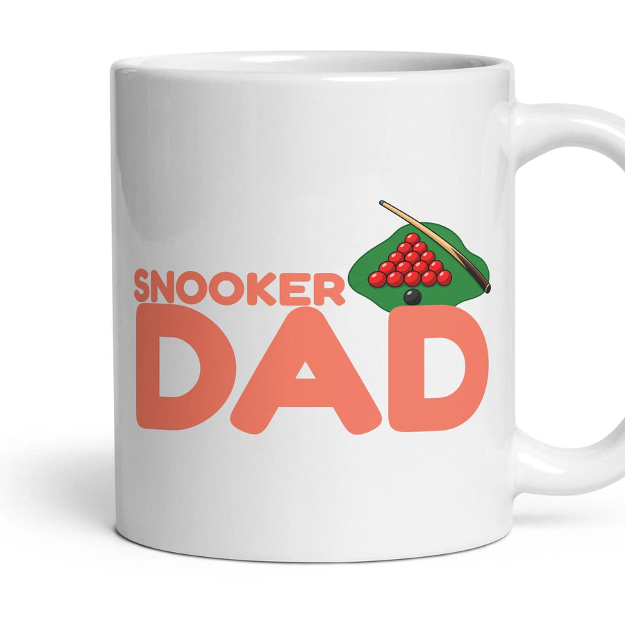 Snooker Dad mug, 11oz white ceramic, handle right