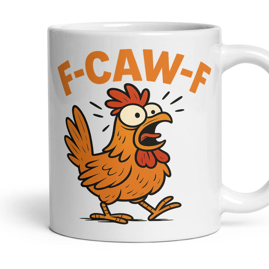 F-CAW-F mug, 11oz white ceramic, handle right