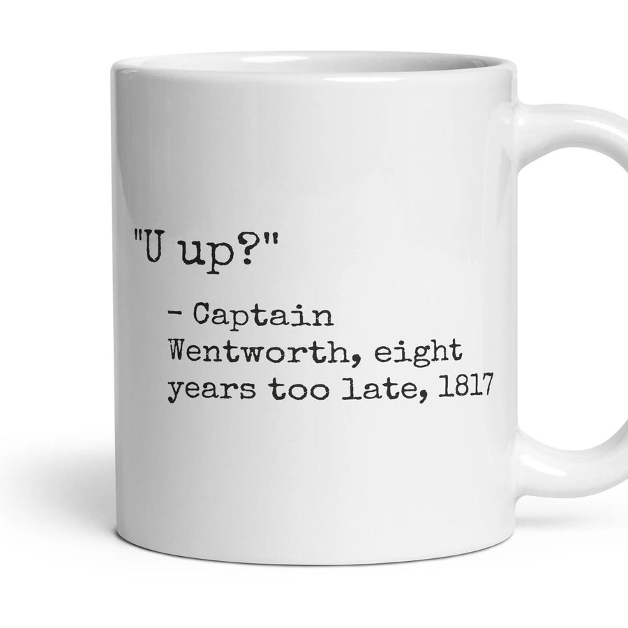 U up? mug, 11oz white ceramic, handle right
