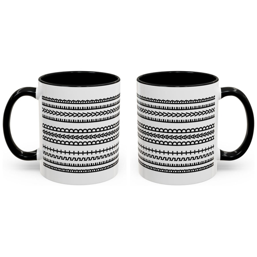 BEST DAD EVER mug, 11oz white ceramic, black handle and interior, Black Handle & Inside, handle right