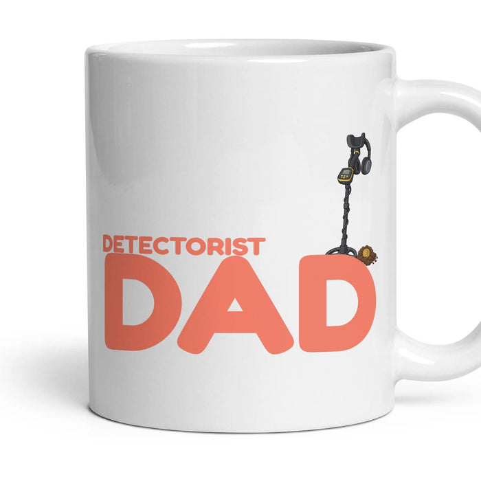 Detectorist Dad mug, 11oz white ceramic, handle right