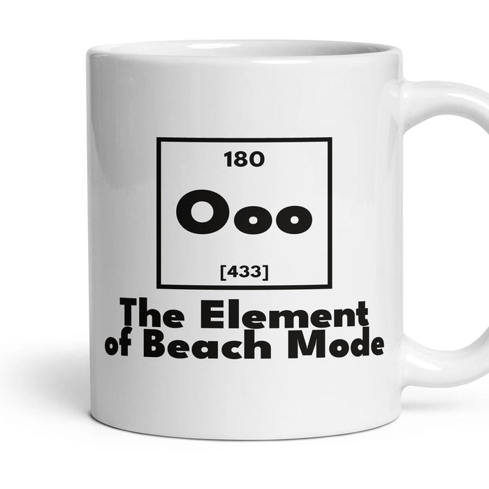 Ooo The Element of Beach Mode mug, 11oz white ceramic, handle right