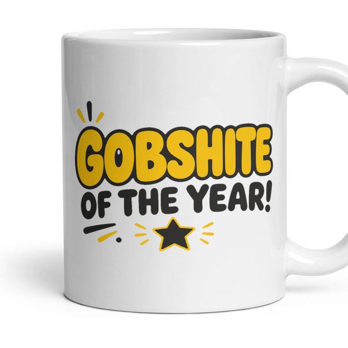 GOBSHITE OF THE YEAR! mug, 11oz white ceramic, handle right