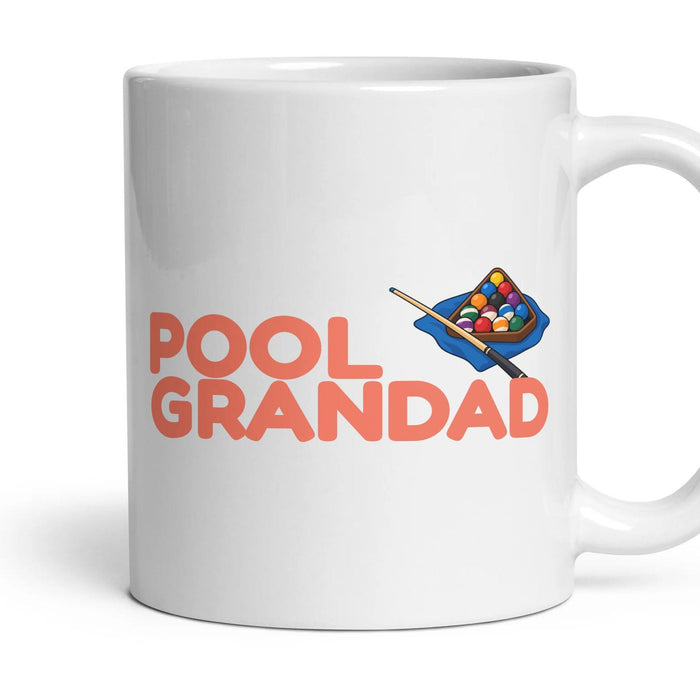 Pool Grandad mug, 11oz white ceramic, handle right
