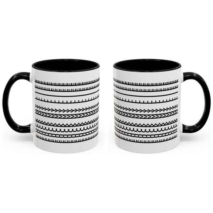 FUCK MY LIFE mug, 11oz white ceramic, black handle and interior, Black Handle & Inside, handle right