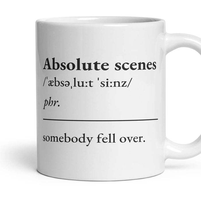 Absolute scenes mug, 11oz white ceramic, handle right