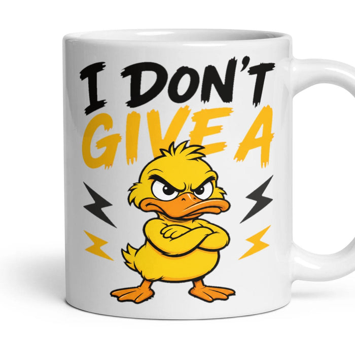 I DON'T GIVE A mug, 11oz white ceramic, handle right