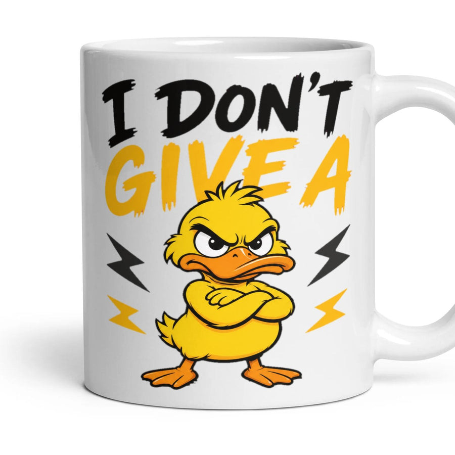 I DON'T GIVE A mug, 11oz white ceramic, handle right