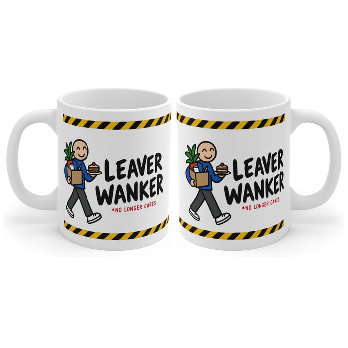 Leaver Wanker mug, handle right