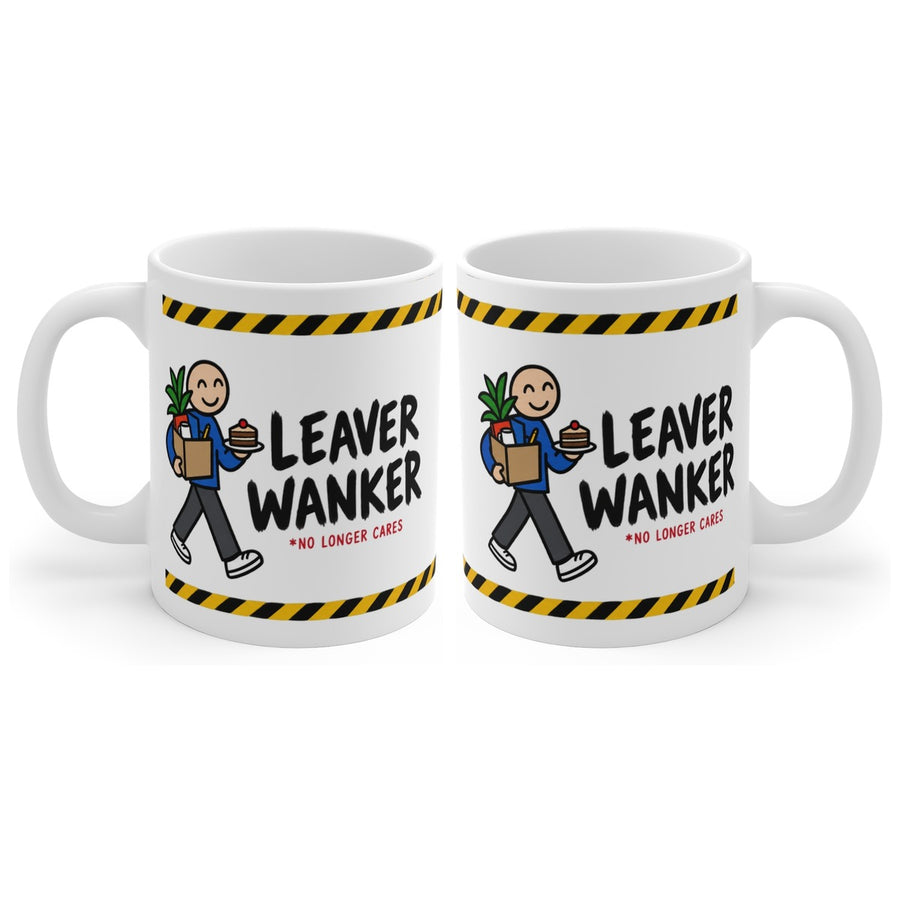 Leaver Wanker mug, handle right