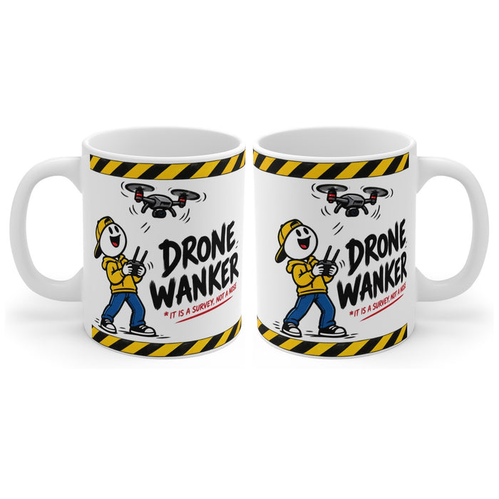 Drone Wanker mug, handle right