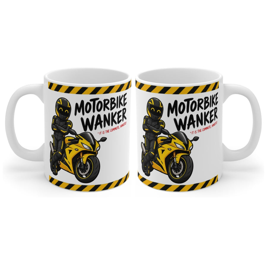 Motorbike Wanker mug, handle right