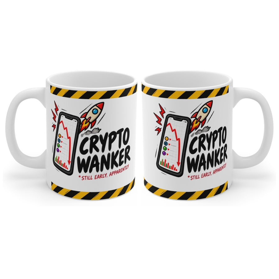 Crypto Wanker mug, handle right