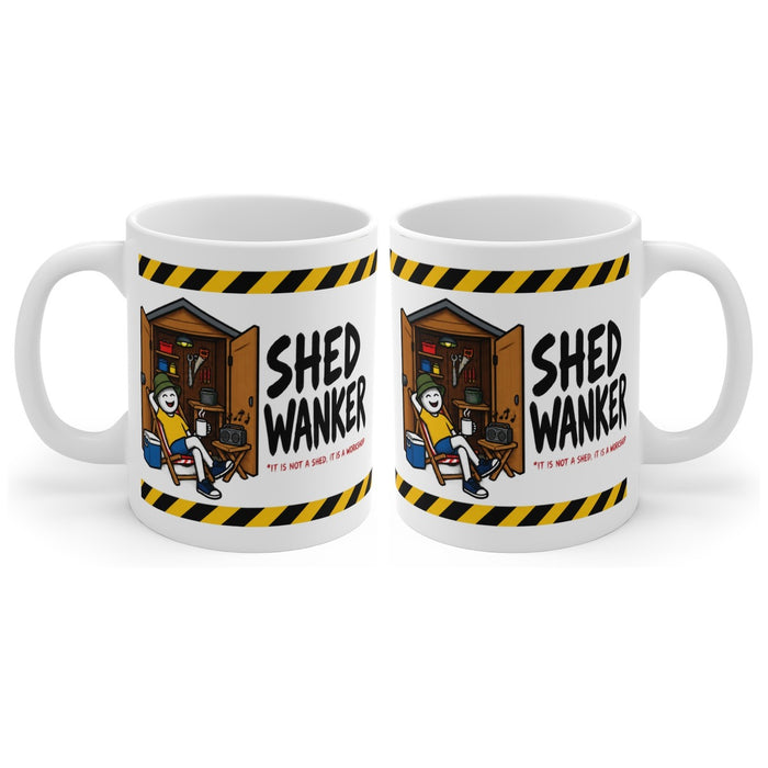 Shed Wanker mug, handle right