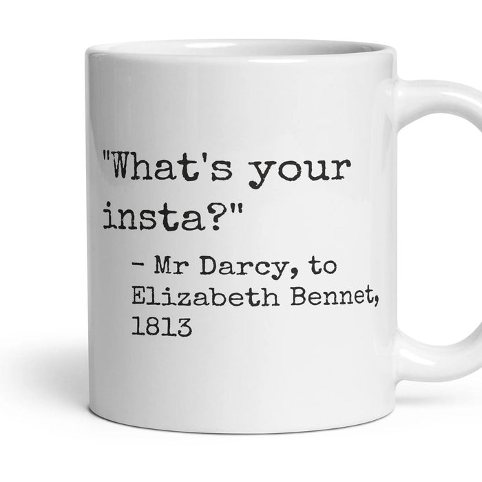 What's your insta? mug, 11oz white ceramic, handle right