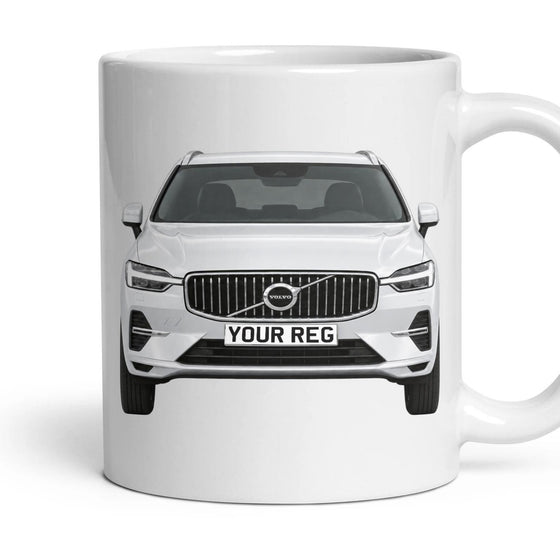 Volvo XC60 Personalised Number Plate Mug - Front & Rear
