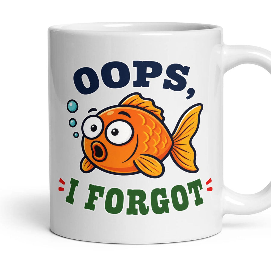 OOPS, I FORGOT mug, 11oz white ceramic, handle right