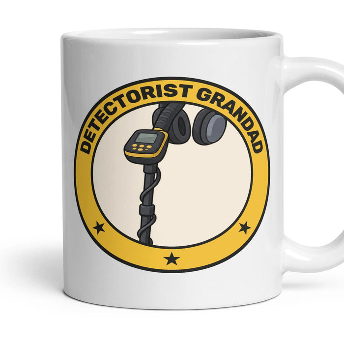 Detectorist Grandad mug, 11oz white ceramic, handle right
