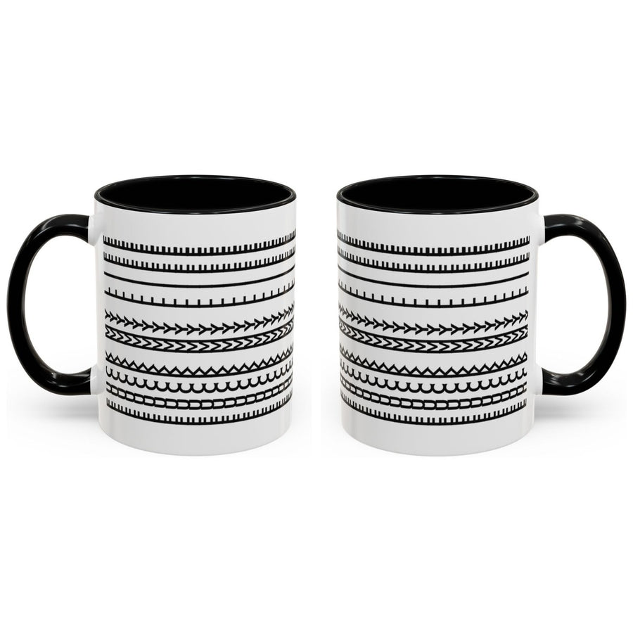 FUCK MY LIFE mug, 11oz white ceramic, black handle and interior, Black Handle & Inside, handle right
