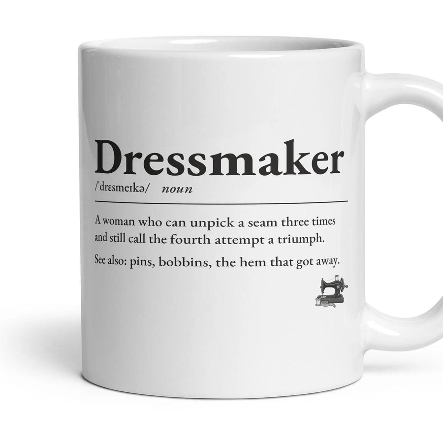 Sewing Nana mug, 11oz white ceramic, handle right