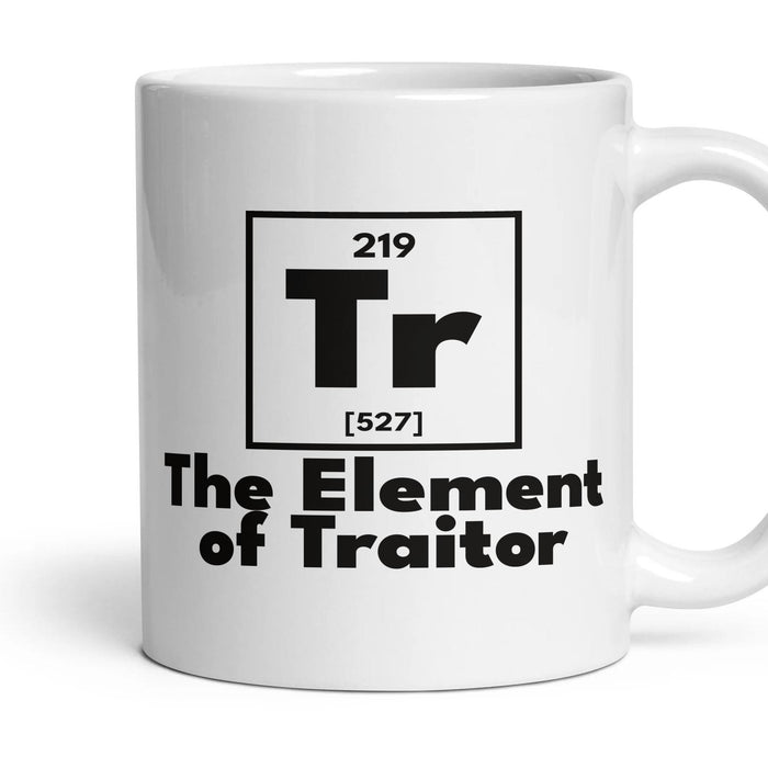 Tr The Element of Traitor mug, 11oz white ceramic, handle right