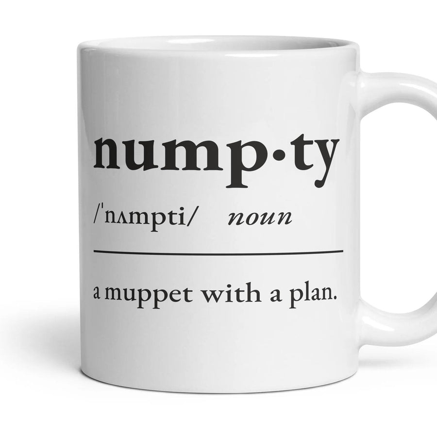 Numpty, noun — Definition Mug mug, 11oz white ceramic, handle right