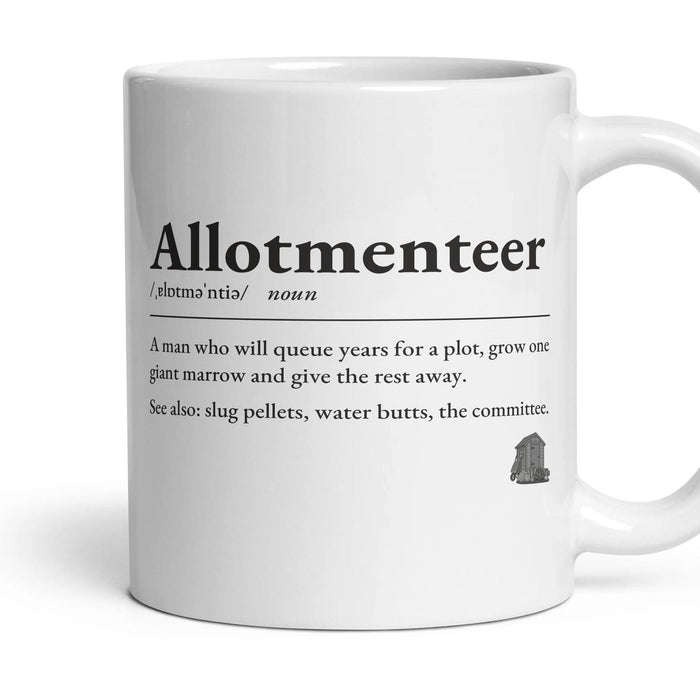 Allotment Dad mug, 11oz white ceramic, handle right