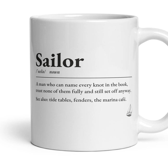 Sailing Grandad mug, 11oz white ceramic, handle right