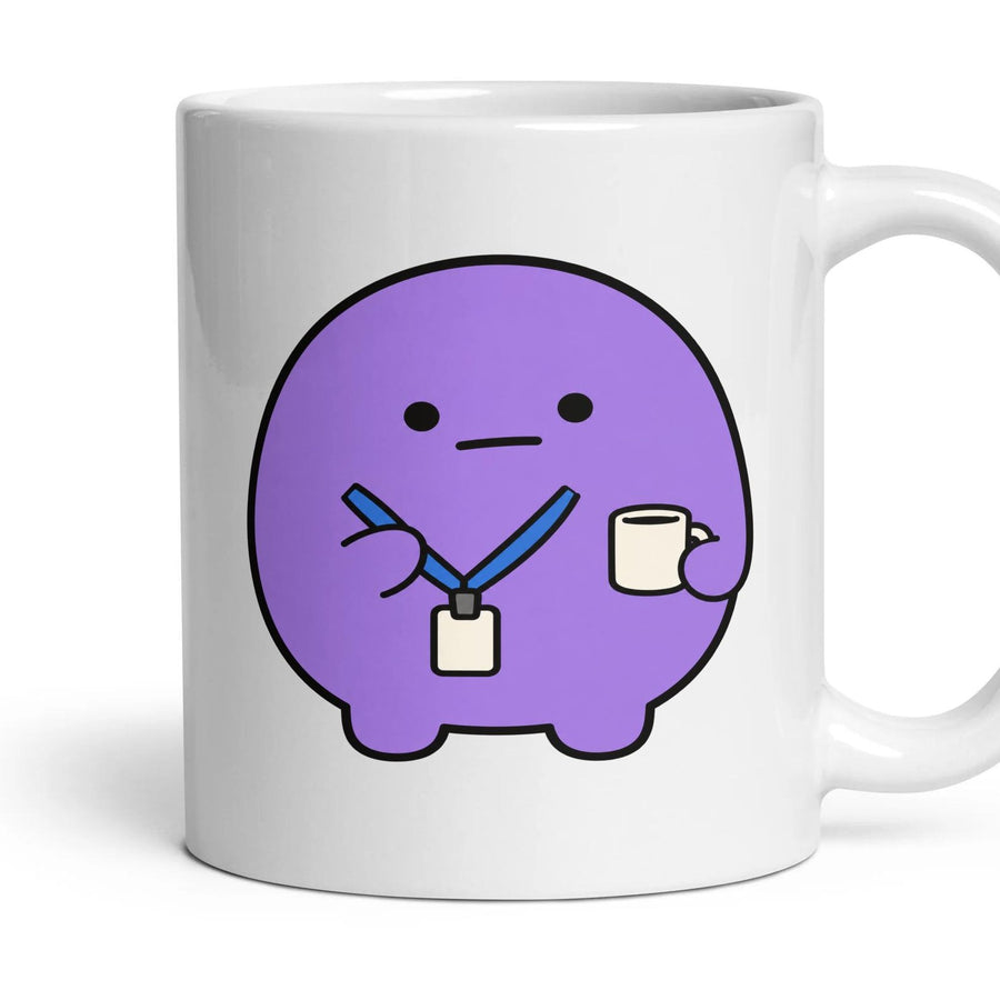 New Job mug, 11oz white ceramic, handle right