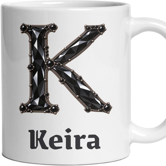 Personalised Gothic Monogram Mug