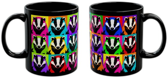 Pop Art Animal Mug, Black 11oz, Choose Your Animal